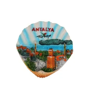 Wholesale Antalya Themed Stone and Mother of Pearl Polyester Refrigerator Magnet - 6