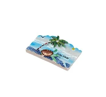 Wholesale Dalyan Themed Stone and Mother of Pearl Polyester Refrigerator Magnet - 18