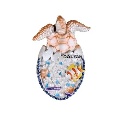 Wholesale Dalyan Themed Stone and Mother of Pearl Polyester Refrigerator Magnet - 7