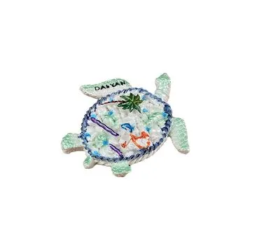 Wholesale Dalyan Themed Stone and Mother of Pearl Polyester Refrigerator Magnet - 15