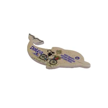 Wholesale Datça Themed Myros UV Dolphin Shaped Refrigerator Magnet 110*50 mm - 16