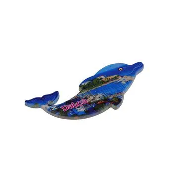 Wholesale Datça Themed Myros UV Dolphin Shaped Refrigerator Magnet 110*50 mm - 10