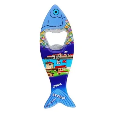 Wholesale Ayvalık Themed Myros UV Fish Bottle Opener 42*130 mm - 2