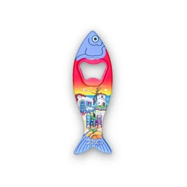 Wholesale Datça Themed Myros UV Fish Bottle Opener 42*130 mm - 2