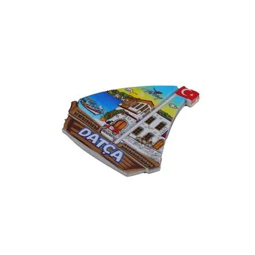 Wholesale Datça Themed Myros UV Sailboat Shaped Refrigerator Magnet 77*80 mm - 8