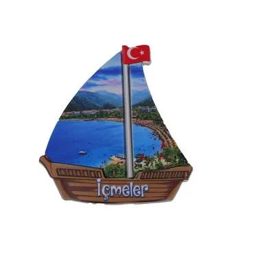 Wholesale Myros UV Sailboat Shaped Refrigerator Magnet 77*80 mm - 4