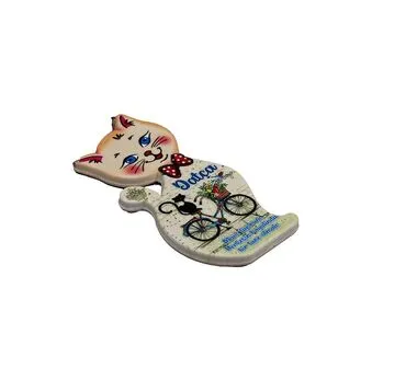 Wholesale Datça Themed Myros UV Cat Shaped Refrigerator Magnet 43*87 mm - 9