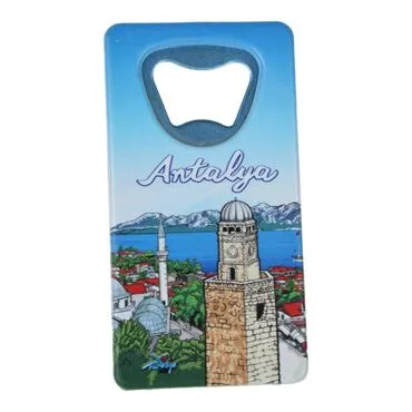 Wholesale Antalya Themed Myros UV Rectangle Bottle Opener 52*100 mm - 2