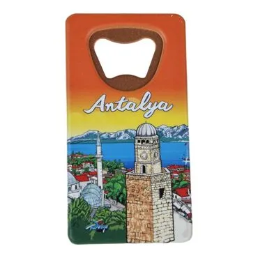 Wholesale Antalya Themed Myros UV Rectangle Bottle Opener 52*100 mm - 3