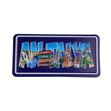 Antalya Themed Embossed Pvc Oppression Fridge Magnet - 3