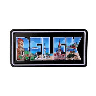 Belek Themed Embossed Pvc Oppression Fridge Magnet - 3