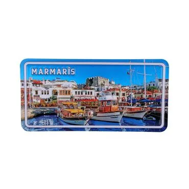 Marmaris Themed Embossed Pvc Oppression Fridge Magnet - 3