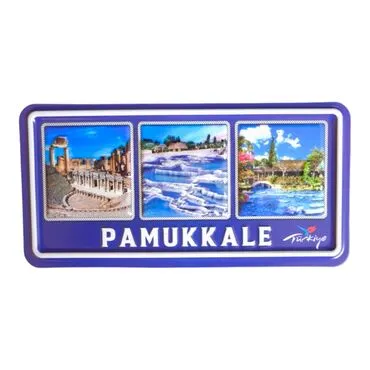 Pamukkale Themed Embossed Pvc Oppression Fridge Magnet - 3