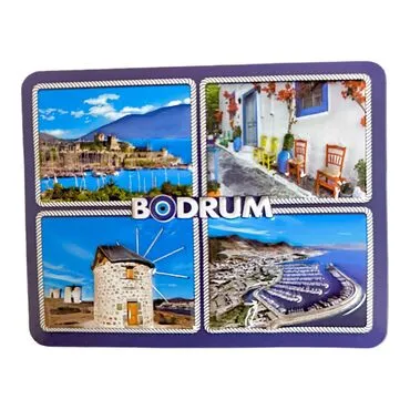 Wholesale Bodrum Themed Embossed PVC Refrigerator Magnet 70x90 mm - 2