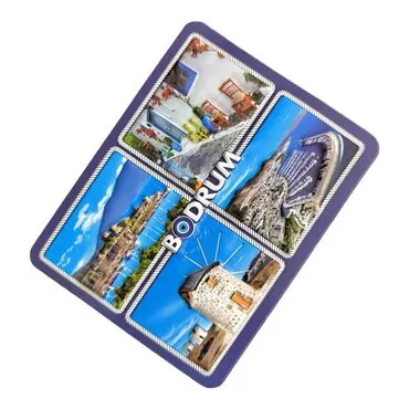 Wholesale Bodrum Themed Embossed PVC Refrigerator Magnet 70x90 mm - 10