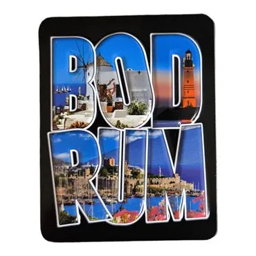 Wholesale Bodrum Themed Embossed PVC Refrigerator Magnet 70x90 mm - 4