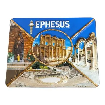 Wholesale Efes Themed Embossed PVC Refrigerator Magnet 70x90 mm - 2