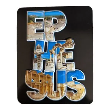 Wholesale Efes Themed Embossed PVC Refrigerator Magnet 70x90 mm - 4