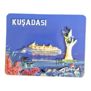 Wholesale Kuşadası Themed Embossed PVC Refrigerator Magnet 70*90 mm - 7