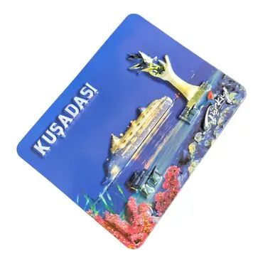 Wholesale Kuşadası Themed Embossed PVC Refrigerator Magnet 70*90 mm - 12