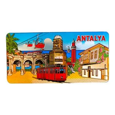Wholesale Antalya Themed Metallic Refrigerator Magnet 50x100 mm - 2
