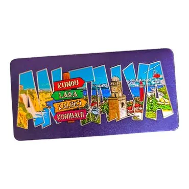 Wholesale Antalya Themed Metallic Refrigerator Magnet 50x100 mm - 4