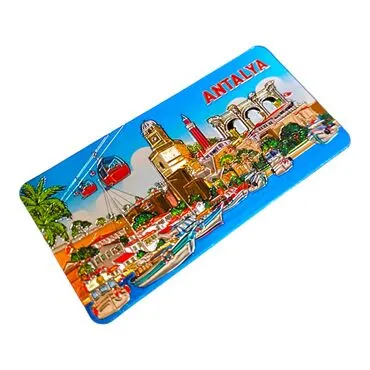 Wholesale Antalya Themed Metallic Refrigerator Magnet 50x100 mm - 11