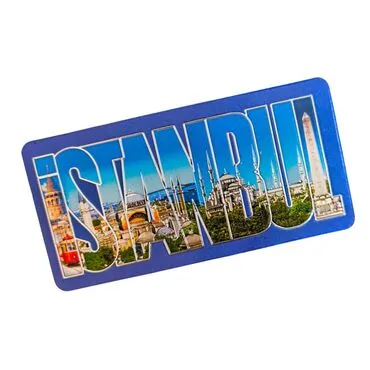 Wholesale Istanbul Themed Metallic Refrigerator Magnet 50x100 mm - 8