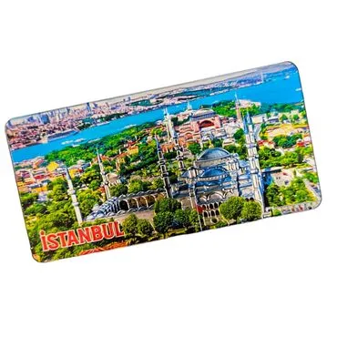 Wholesale Istanbul Themed Metallic Refrigerator Magnet 50x100 mm - 10