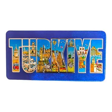 Wholesale Türkiye Themed Metallic Refrigerator Magnet 50x100 mm - 2