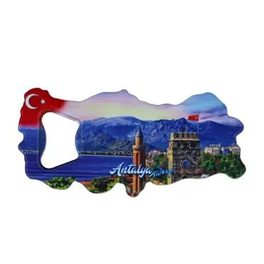 Wholesale Antalya Themed Myros UV Map Bottle Opener - 2