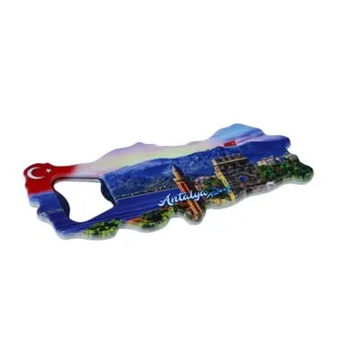 Wholesale Antalya Themed Myros UV Map Bottle Opener - 6