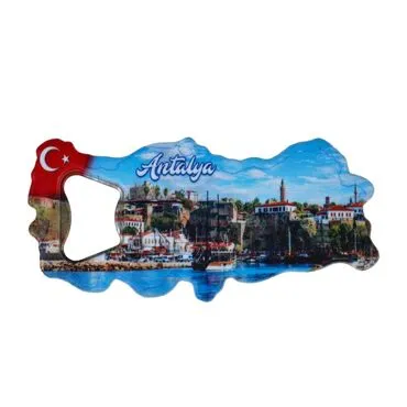 Wholesale Antalya Themed Myros UV Map Bottle Opener - 3
