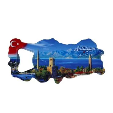 Wholesale Antalya Themed Myros UV Map Bottle Opener - 4