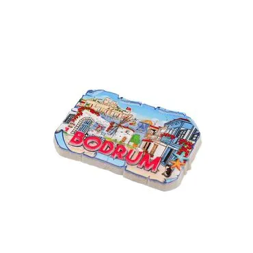 Bodrum Themed Polyester Printed Fridge Magnet - 19