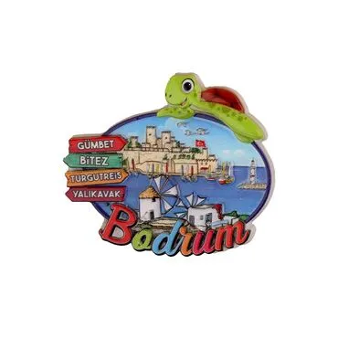 Bodrum Themed Polyester Printed Fridge Magnet - 12