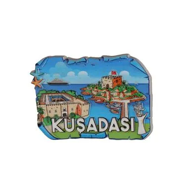 Toptan Kuşadası Temalı Polyester Baskılı Magnet - 2