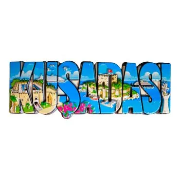 Toptan Kuşadası Temalı Polyester Baskılı Magnet - 4