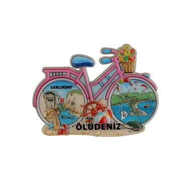 Wholesale Ölüdeniz Themed Polyester Refrigerator Magnet - 3