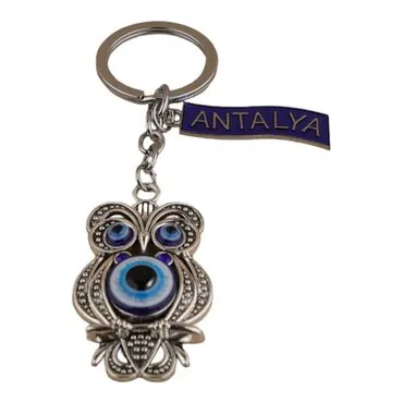 Toptan Antalya Temalı Metal Nazar Anahtarlik - 6