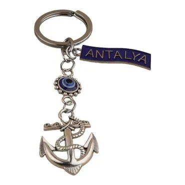Toptan Antalya Temalı Metal Nazar Anahtarlik - 4