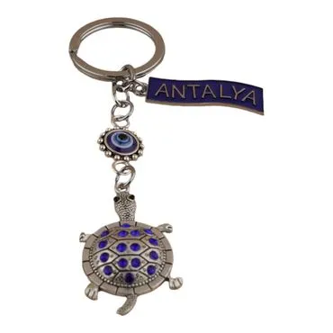 Toptan Antalya Temalı Metal Nazar Anahtarlik - 3