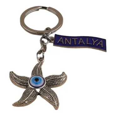 Toptan Antalya Temalı Metal Nazar Anahtarlik - 15
