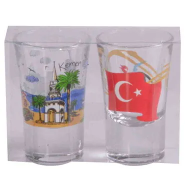 Toptan Kemer Temalı Baskılı Shot Bardak 45x70 mm - Standart - 3