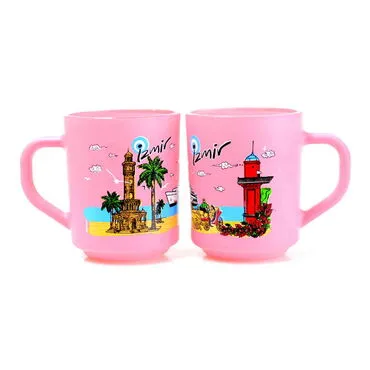 Wholesale İzmir Themed Glass Mug Set of 2 - 6