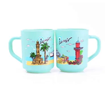 Wholesale İzmir Themed Glass Mug Set of 2 - 7