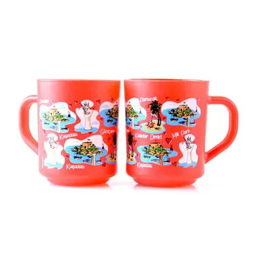 Wholesale Kuşadası Themed Glass Mug Set of 2 - 4