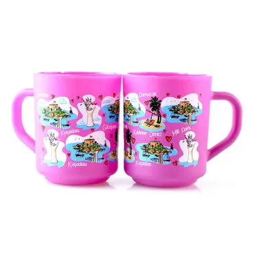 Wholesale Kuşadası Themed Glass Mug Set of 2 - 5