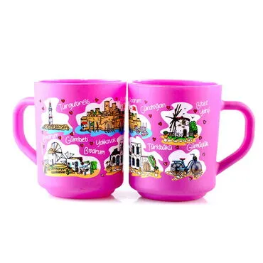 Wholesale Bodrum Themed Glass Mug Set of 2 - 5