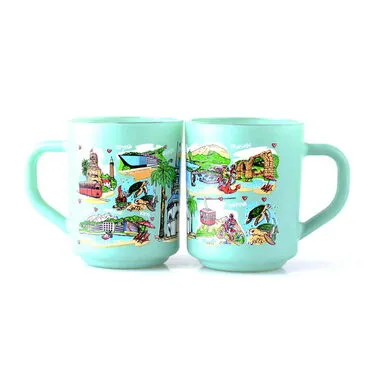 Wholesale Kemer Region Themed Glass Mug Set of 2 - 9